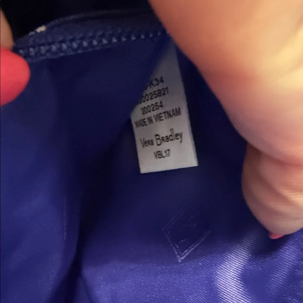 Vera Bradley RFID Quilted Cotton Wallet Zip Around Organizer Blue Floral NWOT - Picture 7 of 7